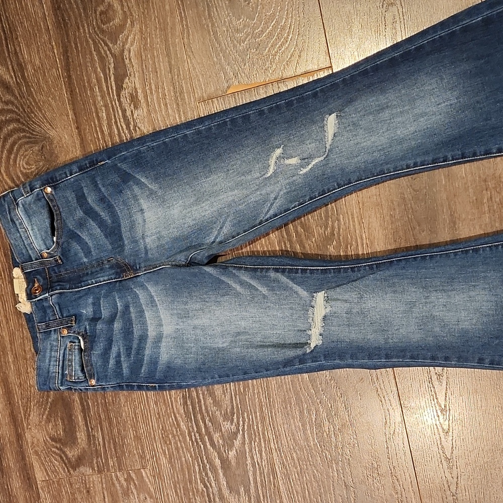 ❤️ NWOT! ALTAR'D STATE HIGH RISE FLARE JEANS, DISTRESSED, 0/1 (25) - Picture 5 of 7